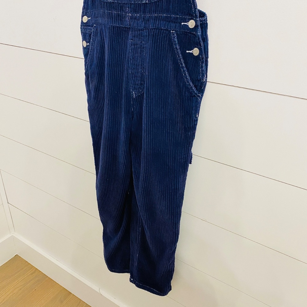 BDG Navy Corduroy Overalls, Women’s Size Small Petite - Picture 6 of 13